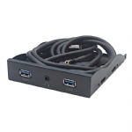 3.5” front panel 2 Ports USB 3.0 USB Hub with HD Audio & Mic Combo